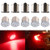 EverBrightt 10-Pack Red 1156 BA15S 1206 22SMD Led Turn Signal Light Auto Car Cornering Lamp DC 12V