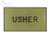 Engraved Badge Usher Gold Magnetic Back