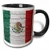 3dRose (mug_156940_4) National flag of Mexico painted onto a brick wall Mexican - Two Tone Black Mug, 11oz