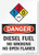 SmartSign - S-9400-EU-14 Danger - Diesel Fuel No Smoking No Open Flames NFPA Label  10 x 14 Laminated Vinyl 10 x 14 Vinyl Label