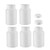 uxcell Plastic Lab Chemical Reagent Bottle 100ml3_4oz Wide Mouth Sample Sealing Cap Storage Container White 5pcs