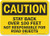 Smartsign U4-1684-RA-10X7Caution Stay Back Over 100 FEET NOT Responsible for Road Objects Reflective Recycled Aluminum Sign 10 x 7