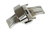 RECHERE 16mm Stainless Steel Push Button Butterfly Deployment Clasp for Leather Watch Band Strap Silver