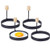 Happy Sales HSS-ERH4 Non-stick Egg Ring Set of 4