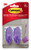 Command 17091CLR-VES Purely Purple 2 Medium Hooks 4 Clear StripsPack