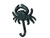 Hampton Nautical Cast Iron Wall Mounted Crab Hook 5 Seaworn Blue