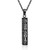 Love Jewelry Personalized Couple Stainless Steel Necklace Engraved Initial Name Vertical Bar Necklace Birthday Gift Black