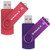 SIMMAX USB Flash Drives 2 Pack 64GB Memory Stick Swivel Design USB 2_0 Flash Drive Thumb Drive Zip Drives 64GB Red Purple