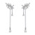 MSECVOI 925 Sterling Silver Leaves Wrap Earrings Crawler for Women Dainty Flowers Threader Tassel Chain