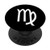 Virgo Star Sign Zodiac - Black PopSockets PopGrip Swappable Grip for Phones  and  Tablets