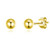 Spoil Cupid 14K Gold Plated 925 Sterling Silver Bead Round Ball Earrings studs 4mm