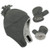 Durio Toddler Hat Toddler Boy Hat Fleece Lined Warm Winter Hat Mittens Toddler Hat and Mitten Set Grey X-Large Fits 4-7 Years