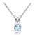 Ice Gems Sterling Silver Blue Topaz 5mm Round Solitaire Necklace