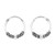 Vintage Balinese Bead 14 mm Hoop Sterling Silver Earrings