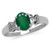 Silvershake 1_12ct_ Natural Emerald Green Agate 925 Sterling Silver Victorian Style Solitaire Ring Size 8