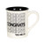 Enesco Our Name is Mud Congrats You Did It Repeating Type Coffee Mug 16 Ounce Black and White