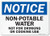SmartSign Non-Potable Water Not For Drinking Or Cooking Use Sign  10 x 14 Aluminum