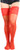 ToBeInStyle Womens Lycra Thigh High With Silicone Lace - Red - OSP