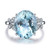 Wenbin Fashion Lady Natural Stone Topaz Ring Blue Topaz Bow Ring 925 Sterling Silver Oval Gemstone Ring Engagement Ring Wedding Jewelry Size 6-10 US Code 7