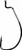 Gamakatsu 25 Pack EWG Offset Worm Hook Black 30 58413-25
