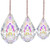 Together-life 3pcs Crystal Suncatcher Prism Pendant Rainbow Maker Hanging Suncatchers with Chain Window Sun CatcherImported Color