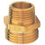 Gilmour Brass Threaded Double Male Hose Connector