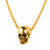 U7 Men Gothic Skull Necklace 18k Gold Plated Stainless Steel Chain Pendant 22