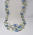 SAINTY H7538B-14x28 Blue Rose Oval Table Runner 14 x 28 Cream