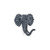 Abbott Collection Cast Iron Elephant Head Wall Hook