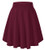 Urban CoCo Womens Basic Versatile Stretchy Flared Casual Mini Skater Skirt Medium Wine red