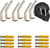 AUXPhome 6Set Motorcycle Helmet Holder Hook Wall Mounted Equestrian Helmet Storage Rack Hanger Motorbike Cloth Wall Display Rack Football Helmet Display Stand Baseball Batting Helmet Rack