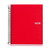 Miquelrius 6 x 8 Wirebound Notebook 6-Subject College Ruled Red