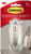 Command Traditional Medium Plastic Hooks Brushed Nickel 2-Hook