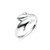 Sterling Silver Sea Dolphin Charm Ring  Ocean Animal Friendship Band Jewelry  Size 7