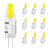 DiCUNO G4 LED Light Bulb 2W ACDC 12V T3 20W Halogen Bulb Equivalent 200LM Daylight White 6000K Non-dimmable G4 COB Bi-pin Base Bulb for Landscape Chandelier RV 10-Pack
