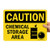 SmartSign Caution - Chemical Storage Area Sign  10 x 14 Aluminum