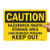 SmartSign Caution - Hazardous Waste Storage Area Keep Out Sign  10 x 14 Aluminum