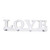 LIOOBO Wall Mounted Coat Rack Wooden Love Sign Decorative Wall Hook Coat Hangers Rack for Hanging Coats Keys Wall Decorations White