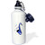 3dRose wb_164374_1 Sax Abstract Saxophone W Notes Blue Sports Water Bottle, 21 oz, White