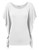WT1340 Womens Solid Scoop Neck Short Sleeve Poncho Tunic Top L White