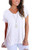 Plain T Shirts for Women Short Sleeve Loose Tees V Neck Baisc Tops White M