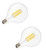 Culver Led Vintage Edison Bulb G30/G95 6W LED Light Filament Bulb, Large Globe Bulb, E26 Base, Warm White 2700K, 60Watts Equivalent, 110-120VAC, Dimmable (6W -2 Pack)