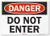 SmartSign - U1-1032-RA-14x10 Danger - Do Not Enter Sign  10 x 14 3M Reflective Aluminum BlackRed on White