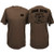 John Deere Mens Quality Tractors and Plows Short Sleeve Shirt-Brown-XXL