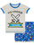 Harry Bear Boys Gaming Short Pajamas Size 6 Blue