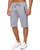 Voncheer Mens Casual Summer Elastic Waist Drawstring Shorts with Zipper Pockets S Light Grey Mens Shorts