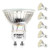 DiCUNO GU10 LED Bulbs 5W Daylight White 6000K 500lm 120 Degree Beam Angle Spotlight 50W Halogen Bulbs Equivalent Non-dimmable MR16 LED Light Bulbs 6-Pack