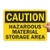 SmartSignCaution - Hazardous Material Storage Area Sign  10 x 14 Plastic