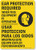 Smartsign S-1067-PL-14Ear Protection Required When Operating Plastic Sign Bilingual with Graphic 14 x 10 Black on Yellow