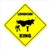 Longhorn Crossing Sign Zone Xing  IndoorOutdoor  17 Tall Steer Cattle Angus Beef